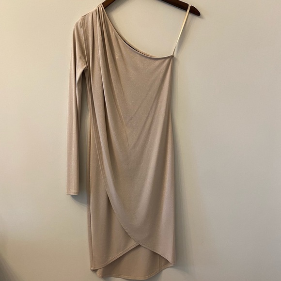 BCBG MAXAZRIA TAN/SILVER COCKTAIL DRESS - XS - Picture 9 of 9